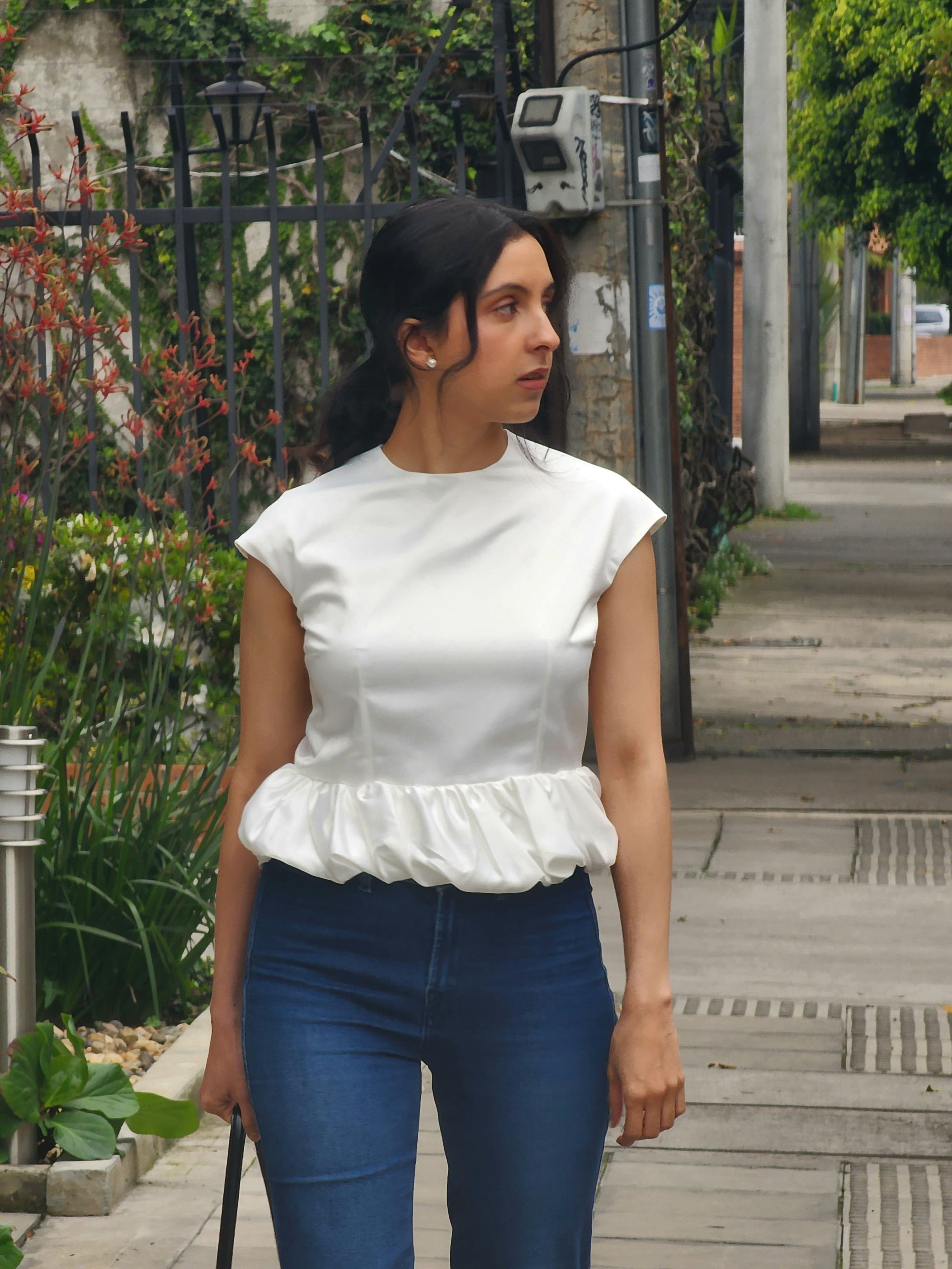 Blusa Rosa Blanca