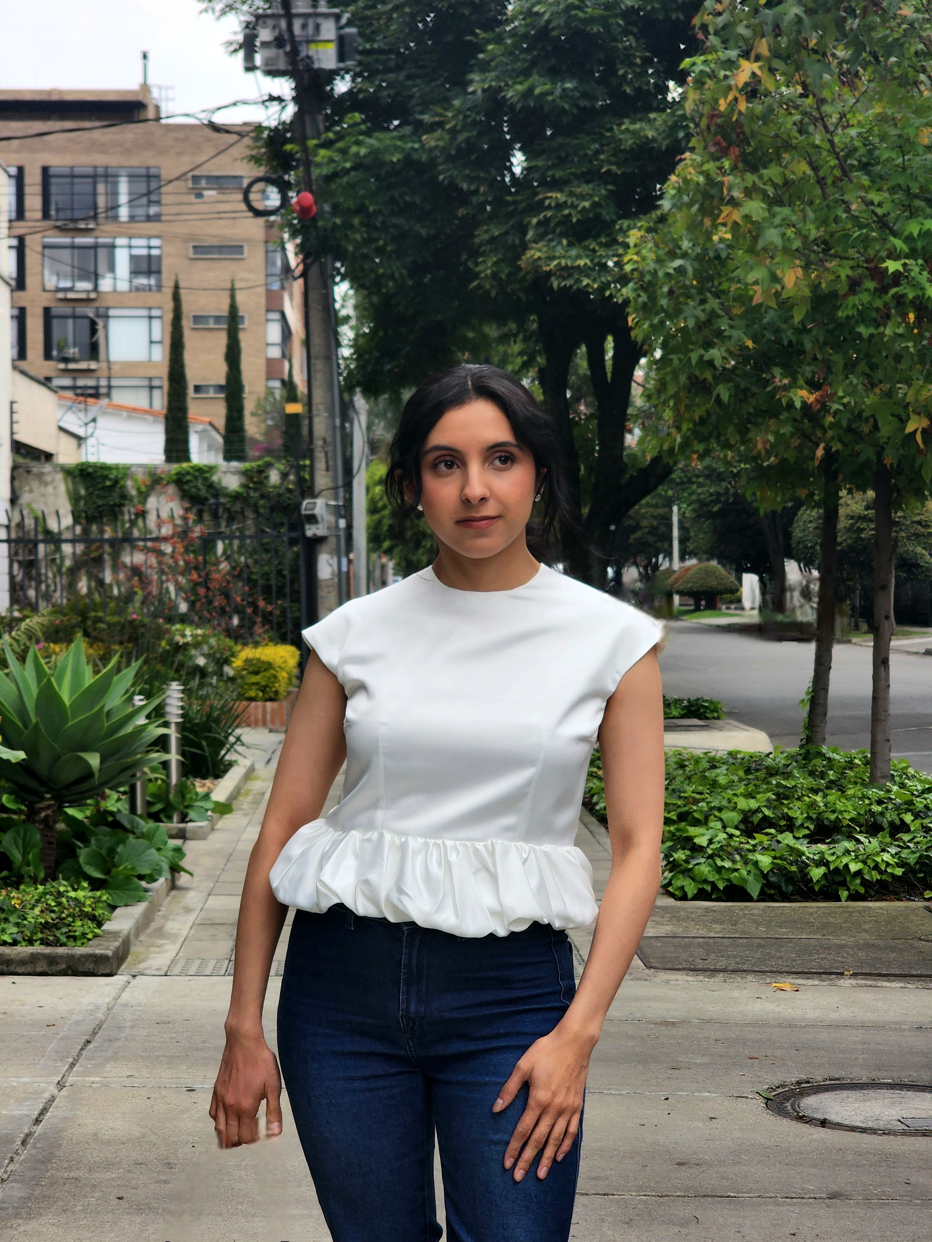 Blusa Rosa Blanca