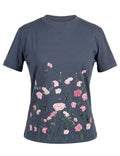 Camiseta jardín de rosas - Azul