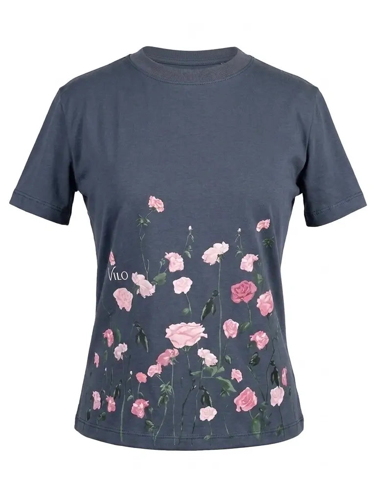 Camiseta jardín de rosas - Azul