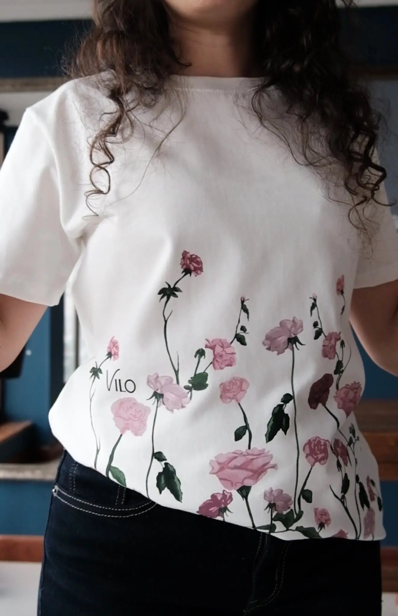 Camiseta jardín de rosas - Blanco hueso