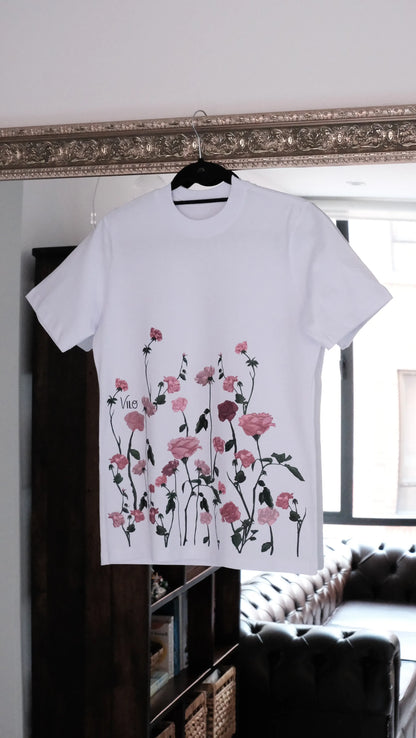Camiseta jardín de rosas